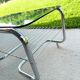 70s chrome and glass tubular frame coffee table