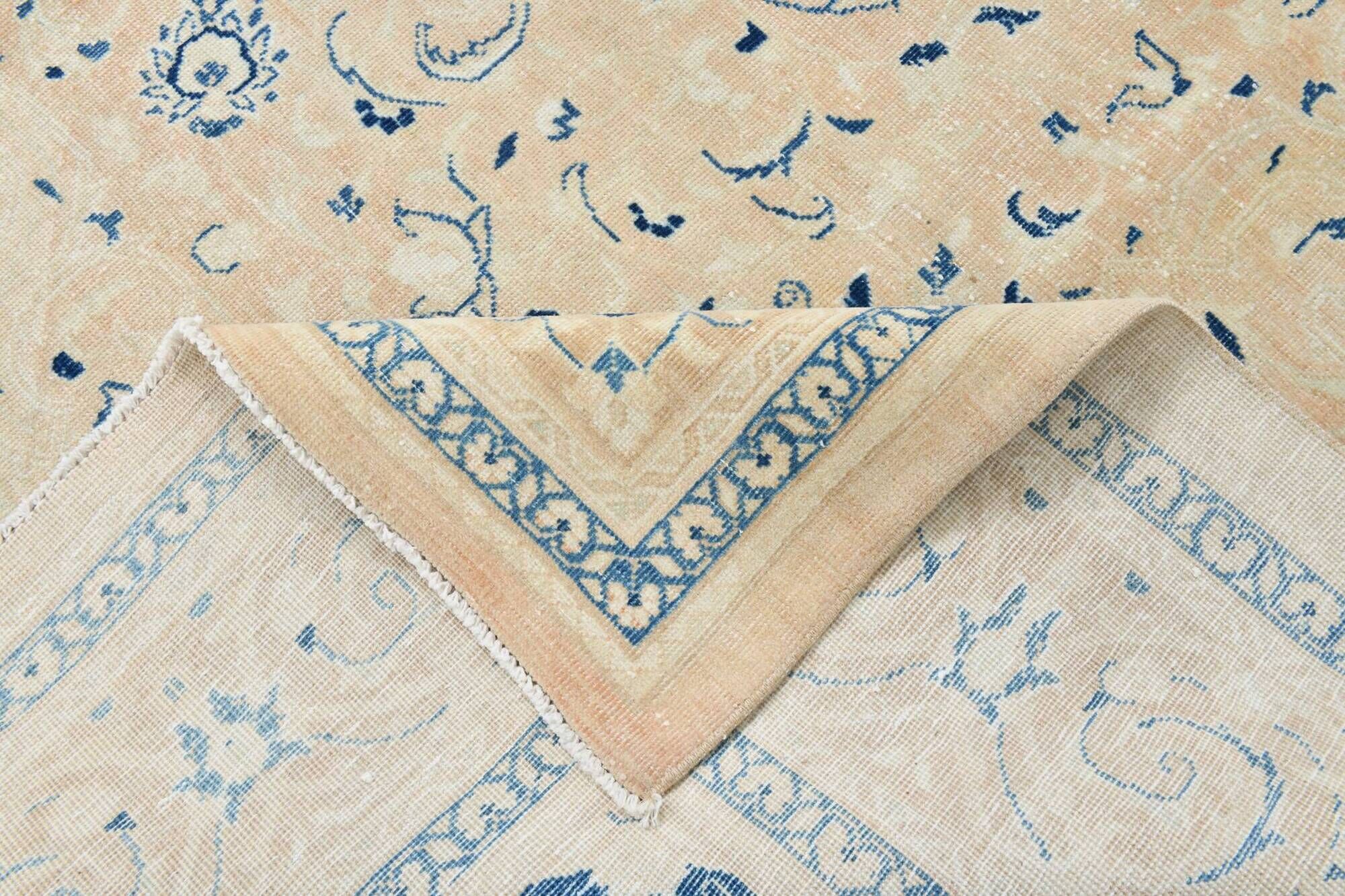 9x12 Salmon Pink Blue Classic Antique 56s Persian Rug, 289x376Cm