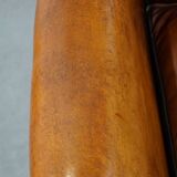 Sheep leather wingback chair