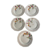 Set of 5 old plates Sarreguemines Bitche