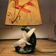 1950s ceramic bird lamp