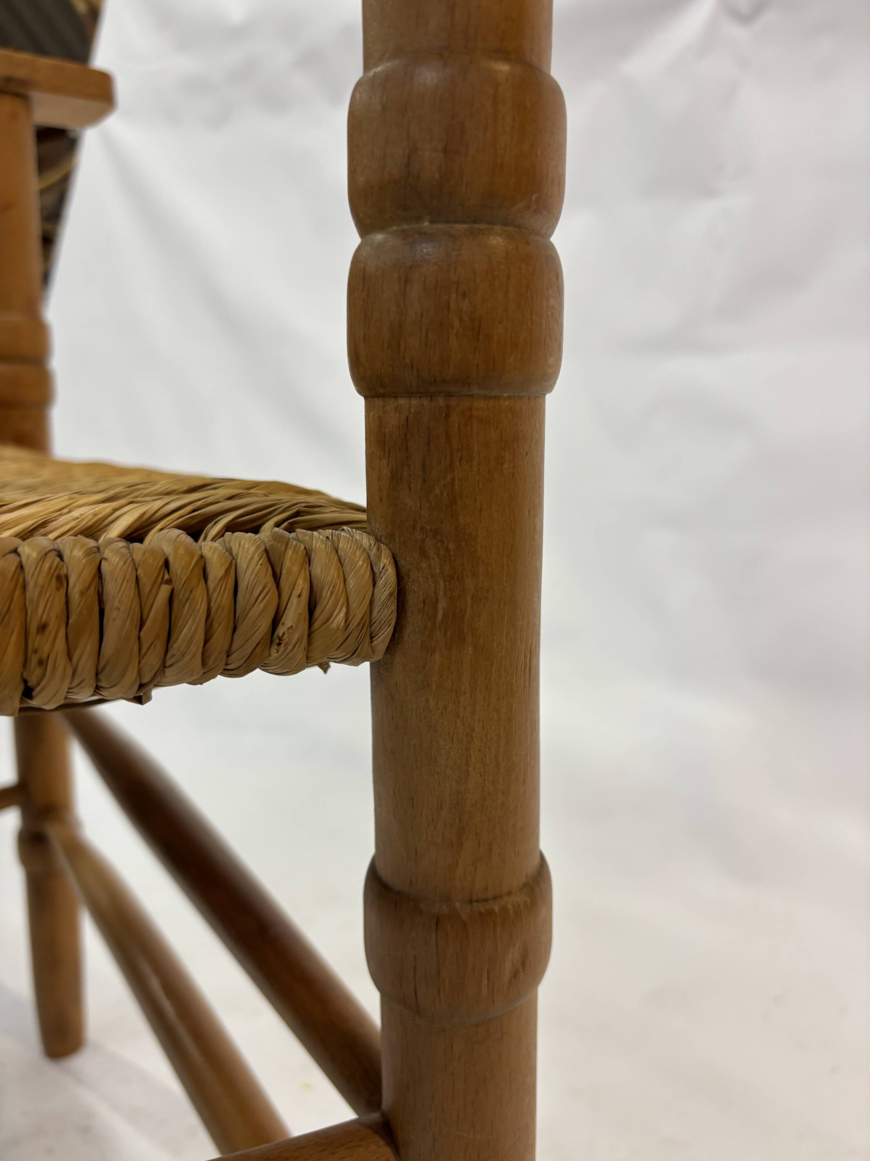 Art Deco chair minimalist oak wicker minimalist design