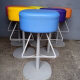 Lot 6 tabourets haut de bar pop style années 60s