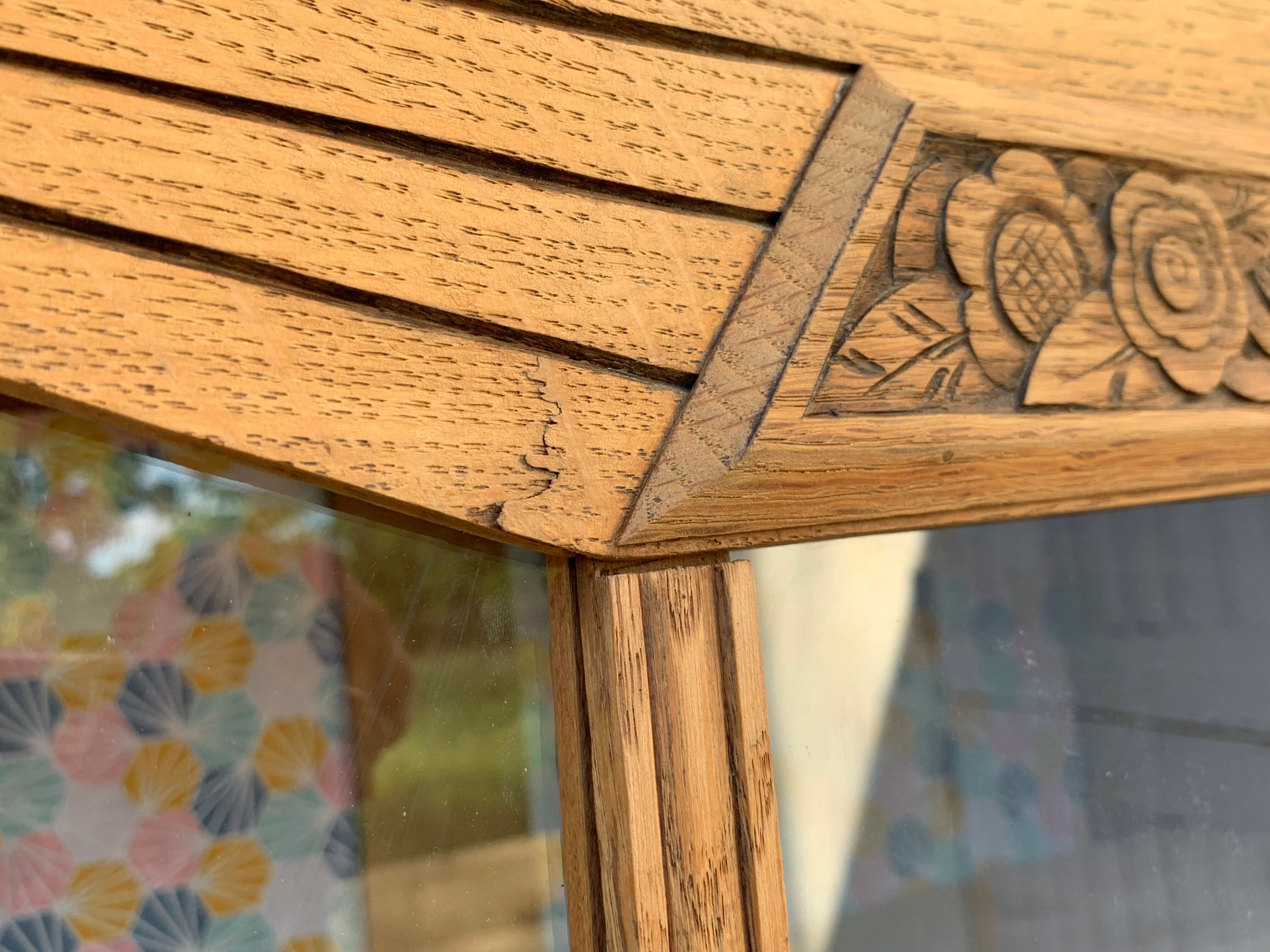 Parisian wardrobe glazed art deco 1920 raw wood