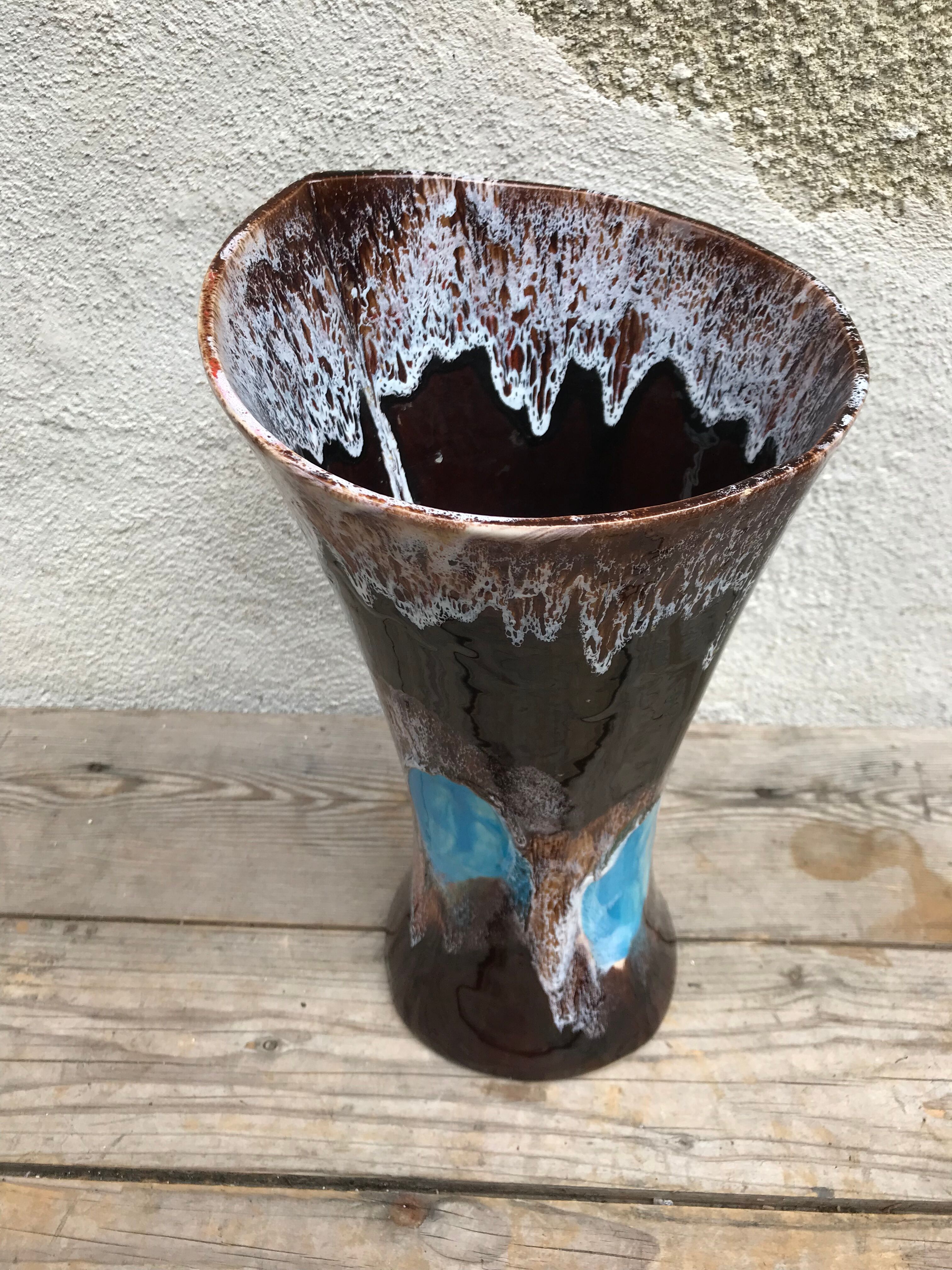 Old ceramic vase signed Vallauris