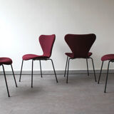 Series 7 chairs by Arne Jacobsen for Fritz Hansen, 60's.