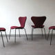 Series 7 chairs by Arne Jacobsen for Fritz Hansen, 60s.