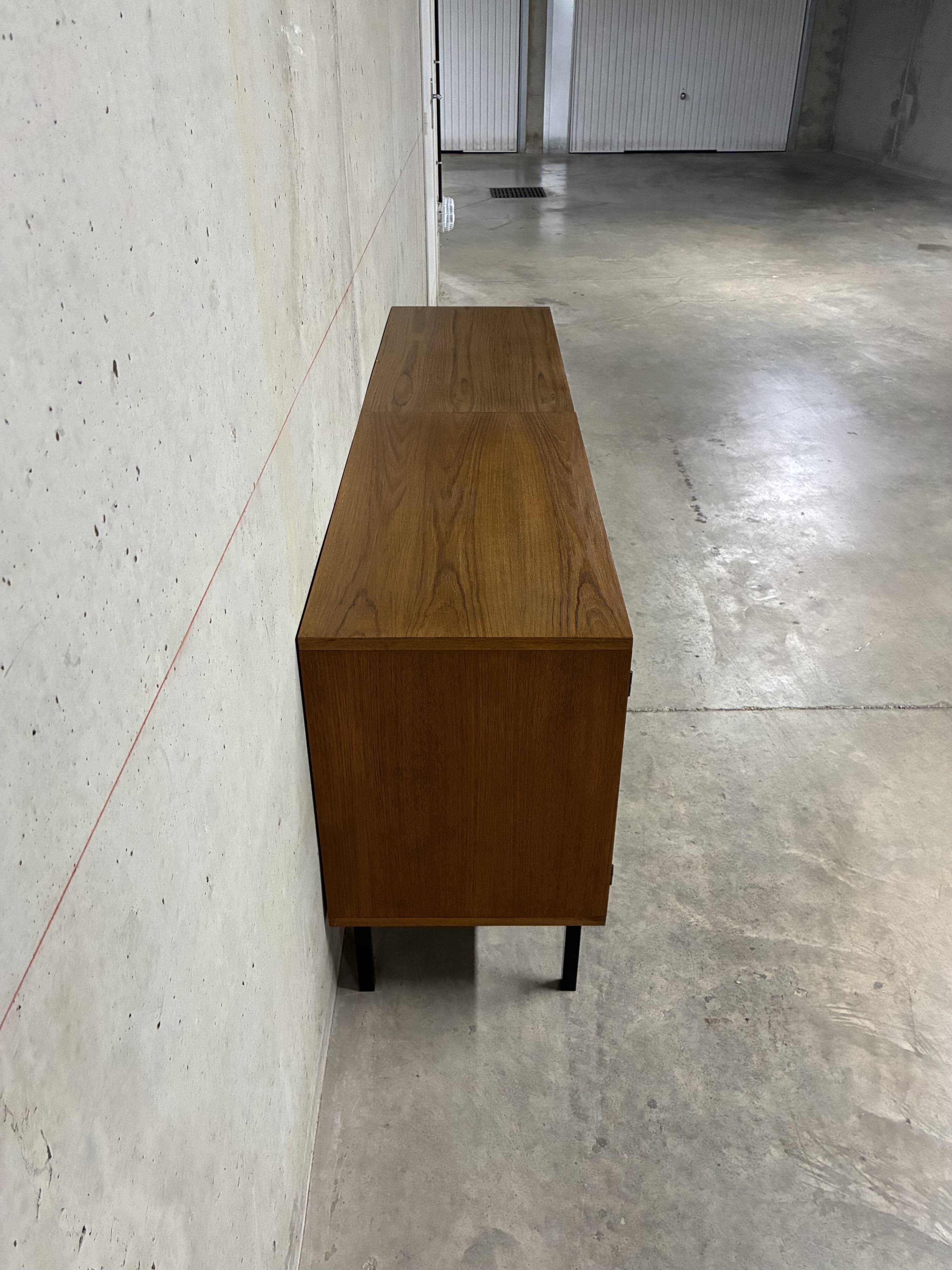 Modernist teak enfilade by Philippon Lecoq, vintage 1960s.