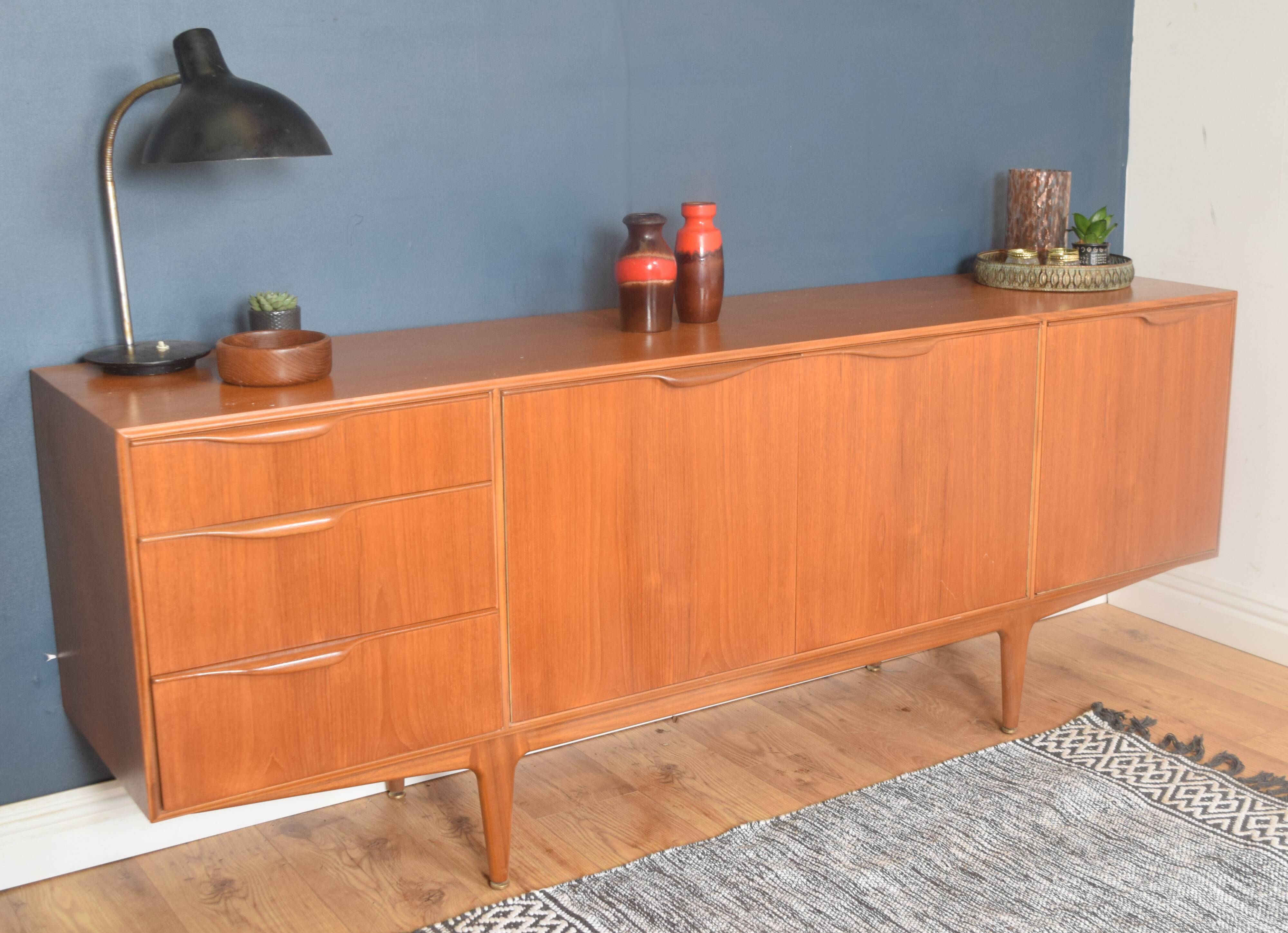 Restored Teak 1960s Long Mcintosh Dunvegan Teak Sideboard