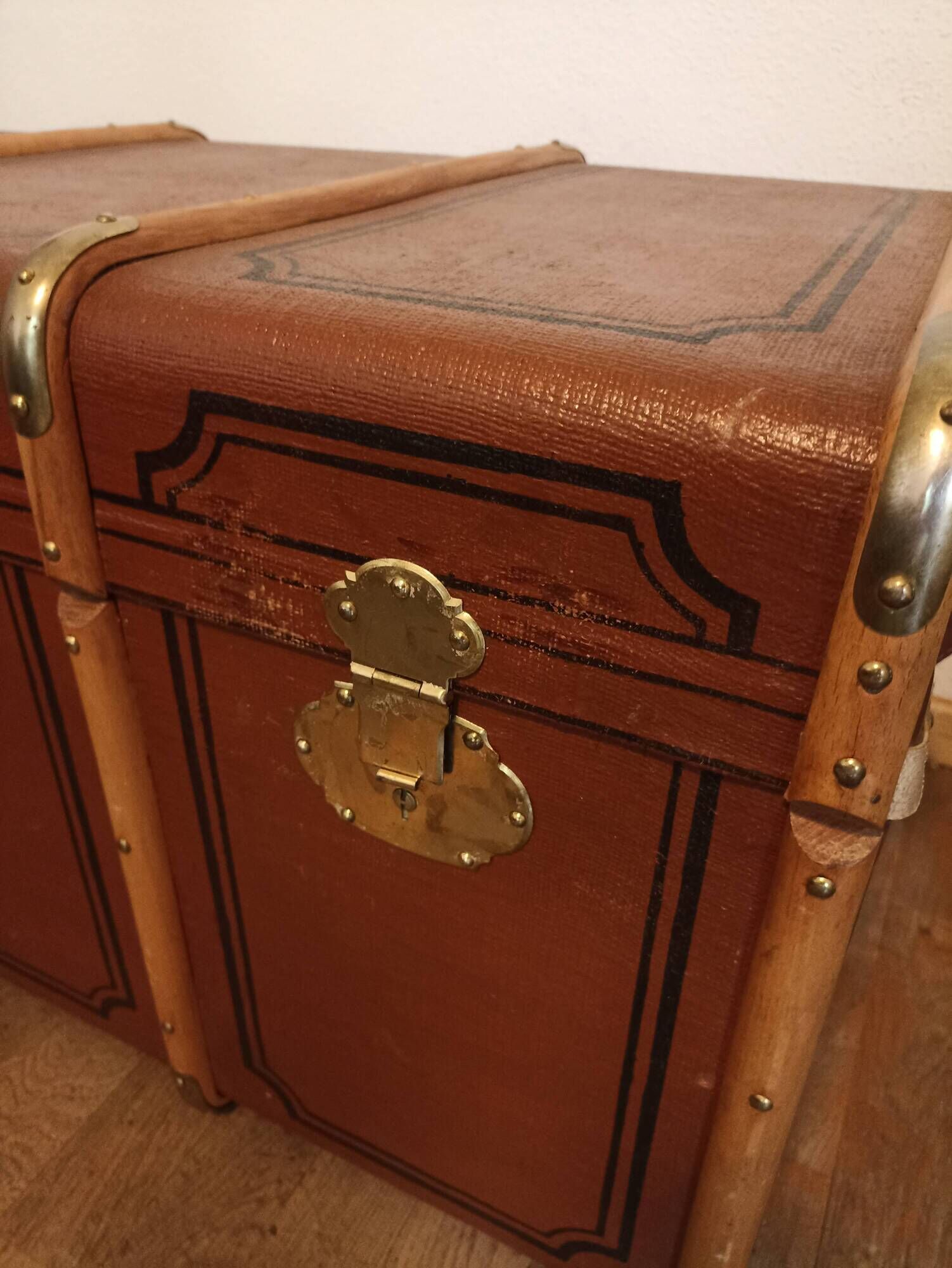 Antique travel trunk