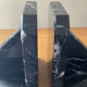 Pair of Art Deco bookends in black marble