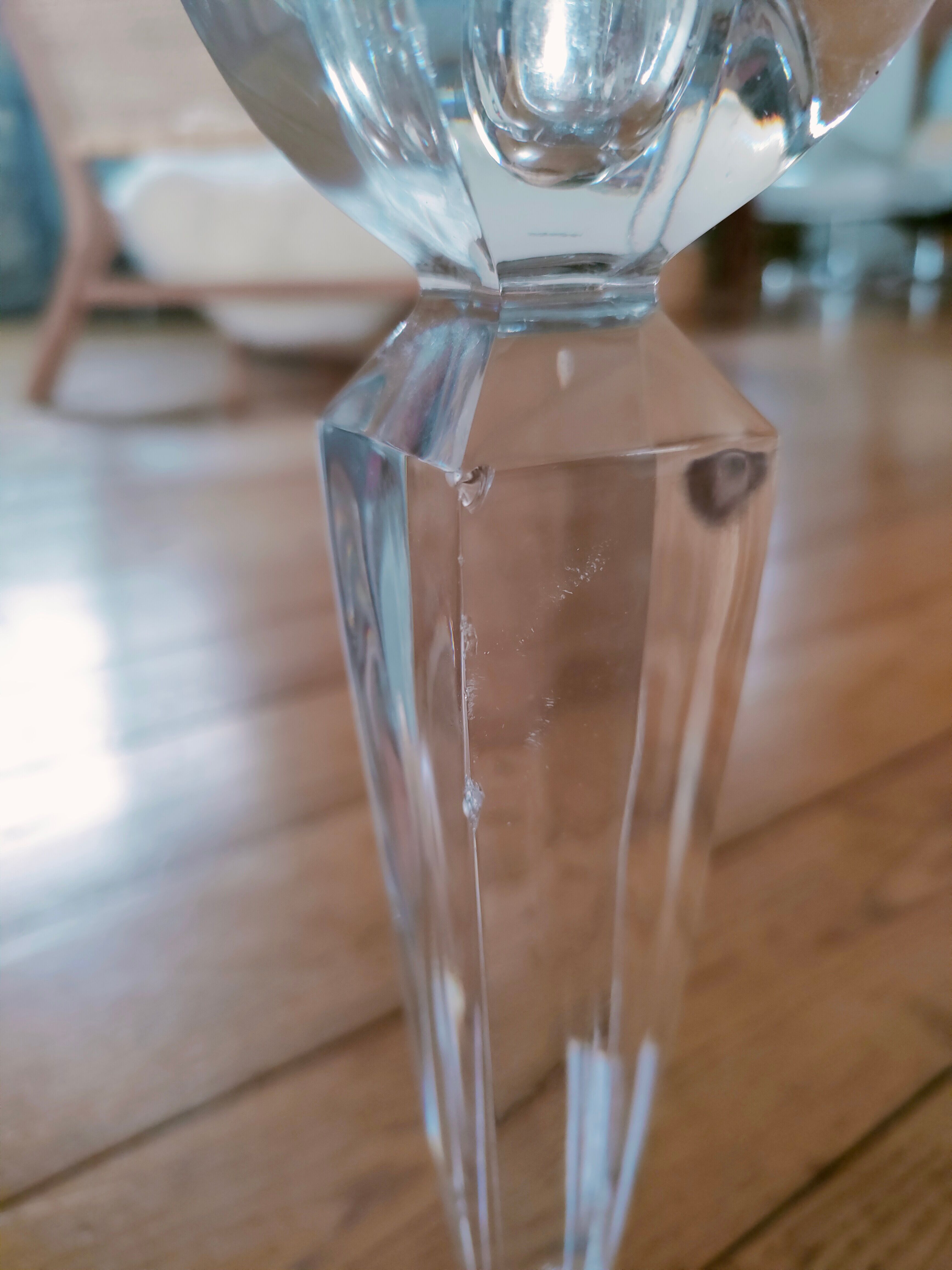 Candle holder solid crystal chandelier plain of boheme empery