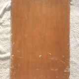 Panel, pediment, bas-relief in polychrome wood