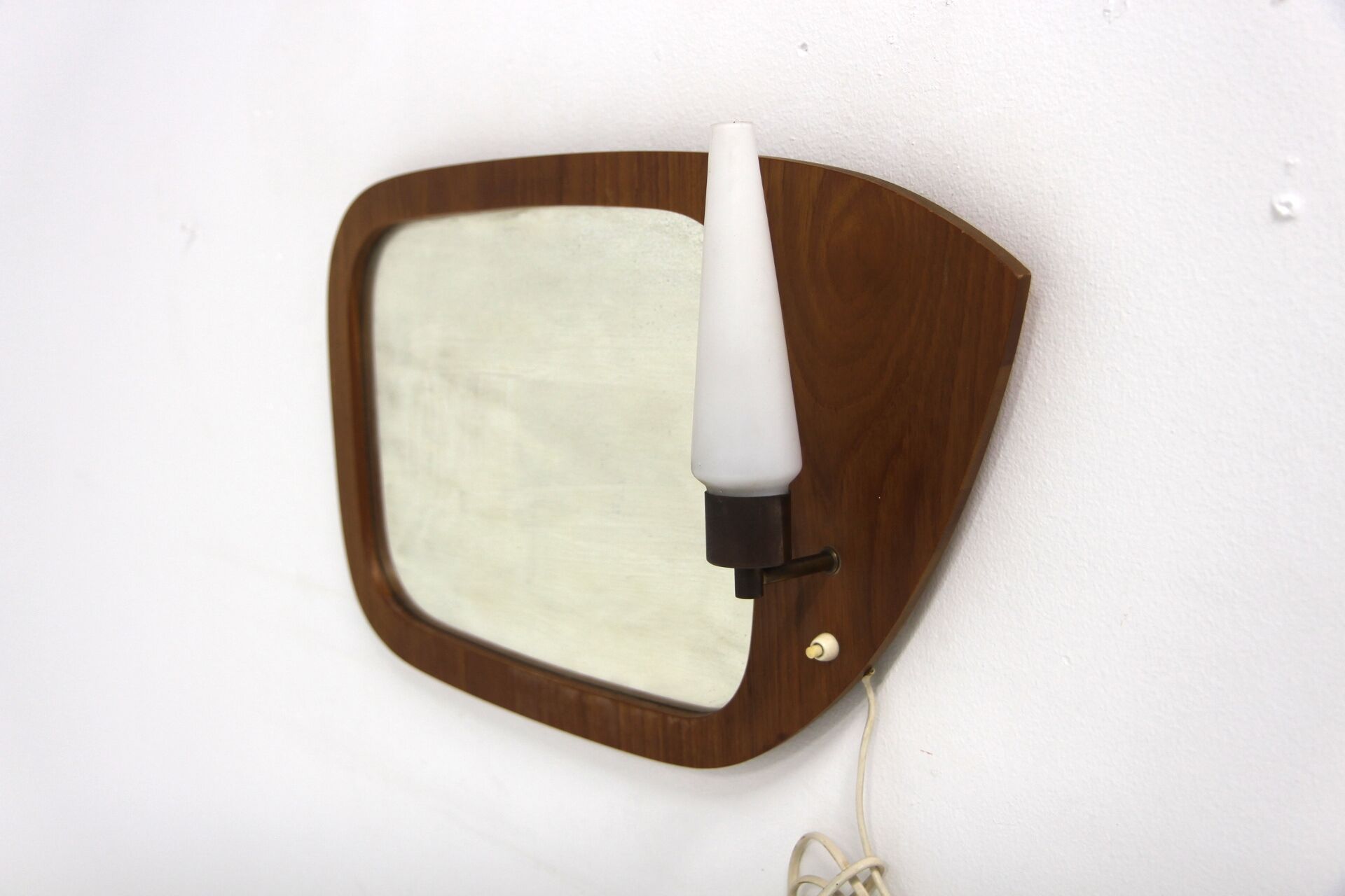 Scandinavian teak mirror, 38x62cm, Sweden, 1950