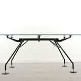 Nomos table-desk in black by Norman Foster 1986 for Tecno, Italy