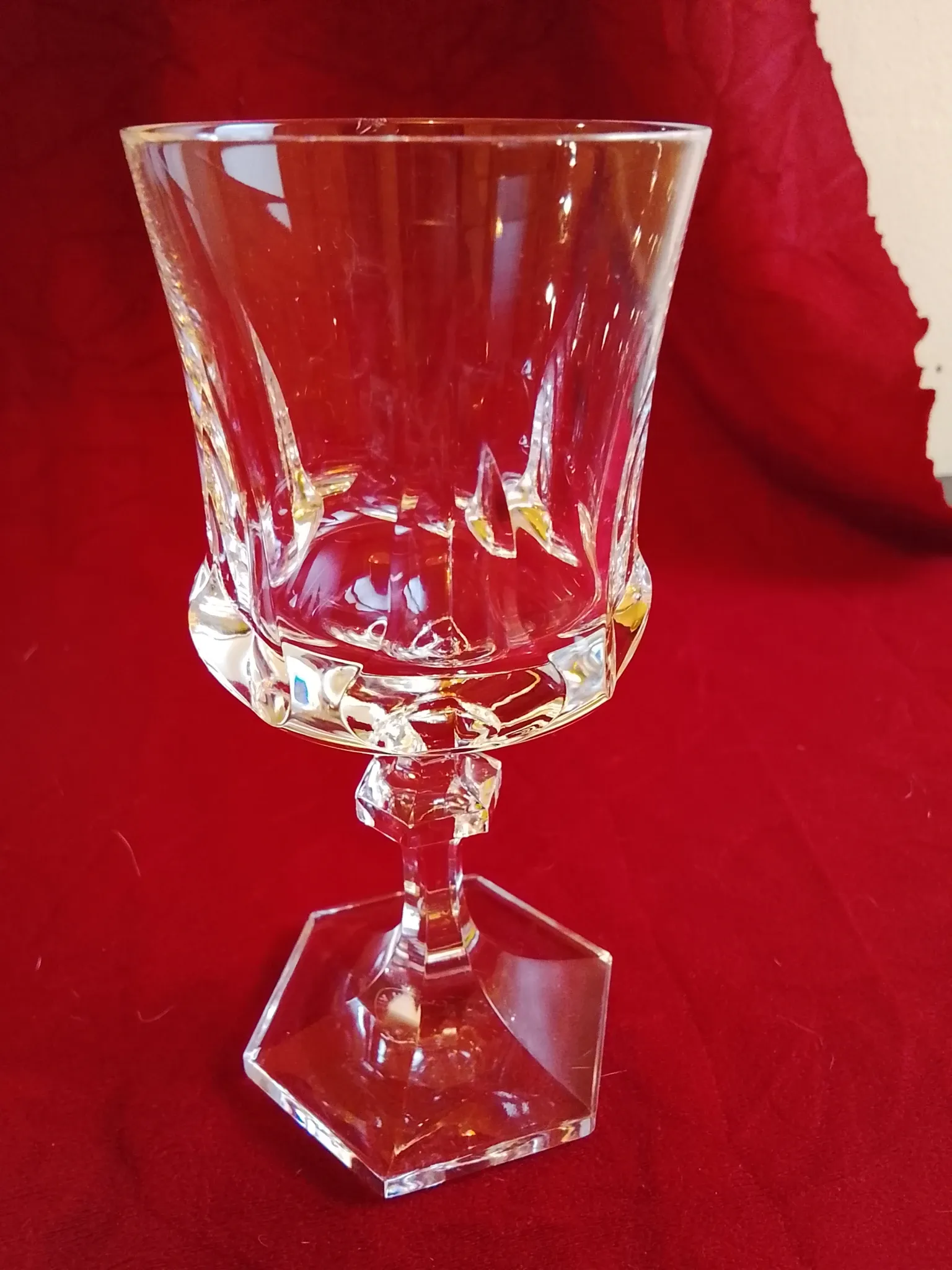 Set of 6 stemmed glasses in crystal "villeroy & boch"