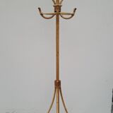Vintage rattan coat rack - 1950s