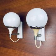 Italian white wall sconces from the mid-century by Targetti Sankey, 1960s, set of 2.