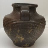 Vase en céramique émaillée West Germany reflets dorés