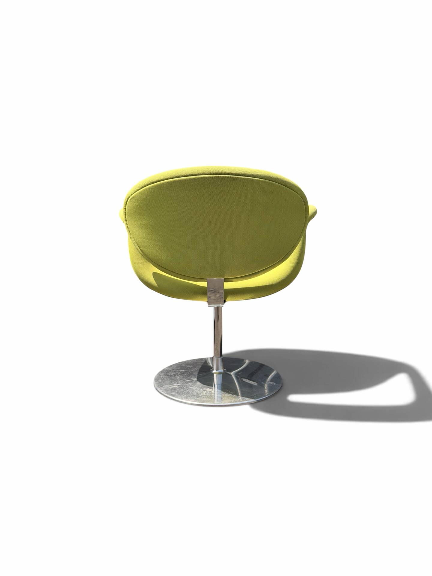 Little Tulip armchair by Pierre Paulin for Artifort in green fabric.