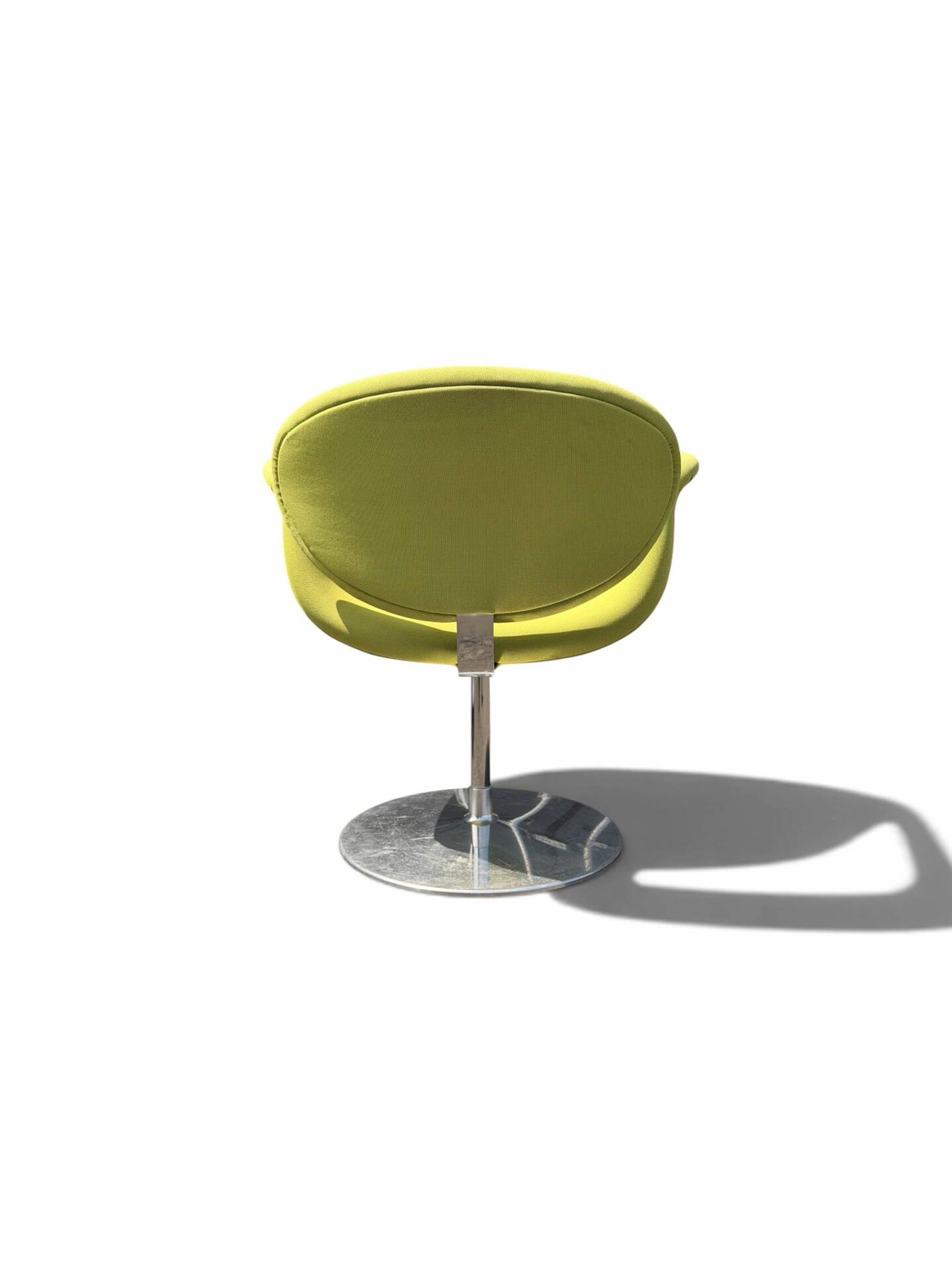 Little Tulip armchair by Pierre Paulin for Artifort in green fabric.