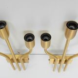 Set of two wall lights brass Italy 1960 s