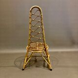 Scultptural chair in rattan 1960