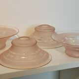 4 tulips in pink glass lampshade lamp suspension lamp