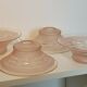 4 tulips in pink glass lampshade lamp suspension lamp