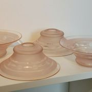 4 tulips in pink glass lampshade lamp suspension lamp