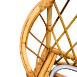 Rattan basket bed 90x190 vintage 1960