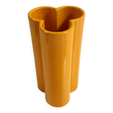 Postmodern Orange Yellow Glazed Ceramic Vase, Italy