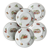 Set of 6 antique French plates