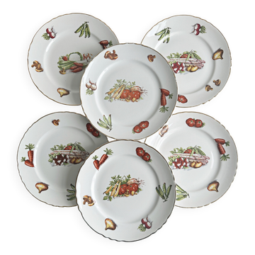 Set of 6 antique French plates