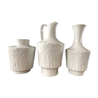 Trois vases dans la serie "Athen" par Kurt Wendler pour Edelstein