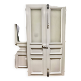 Haussmannian old glazed double door