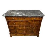 Louis Philippe period chest of drawers in burr walnut circa 1830