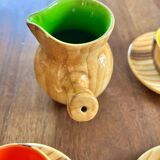Vallauris coffee set – wood effect & colorful interiors