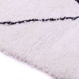 Black white rug (white & black 8.2"x4.9")250cmx150cm