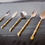 Brutalist dessert cutlery set by David Marshall, Spain, 1970