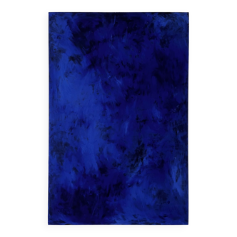 « Deep Blue » : Peinture Acrylique sur Toile de Coton.