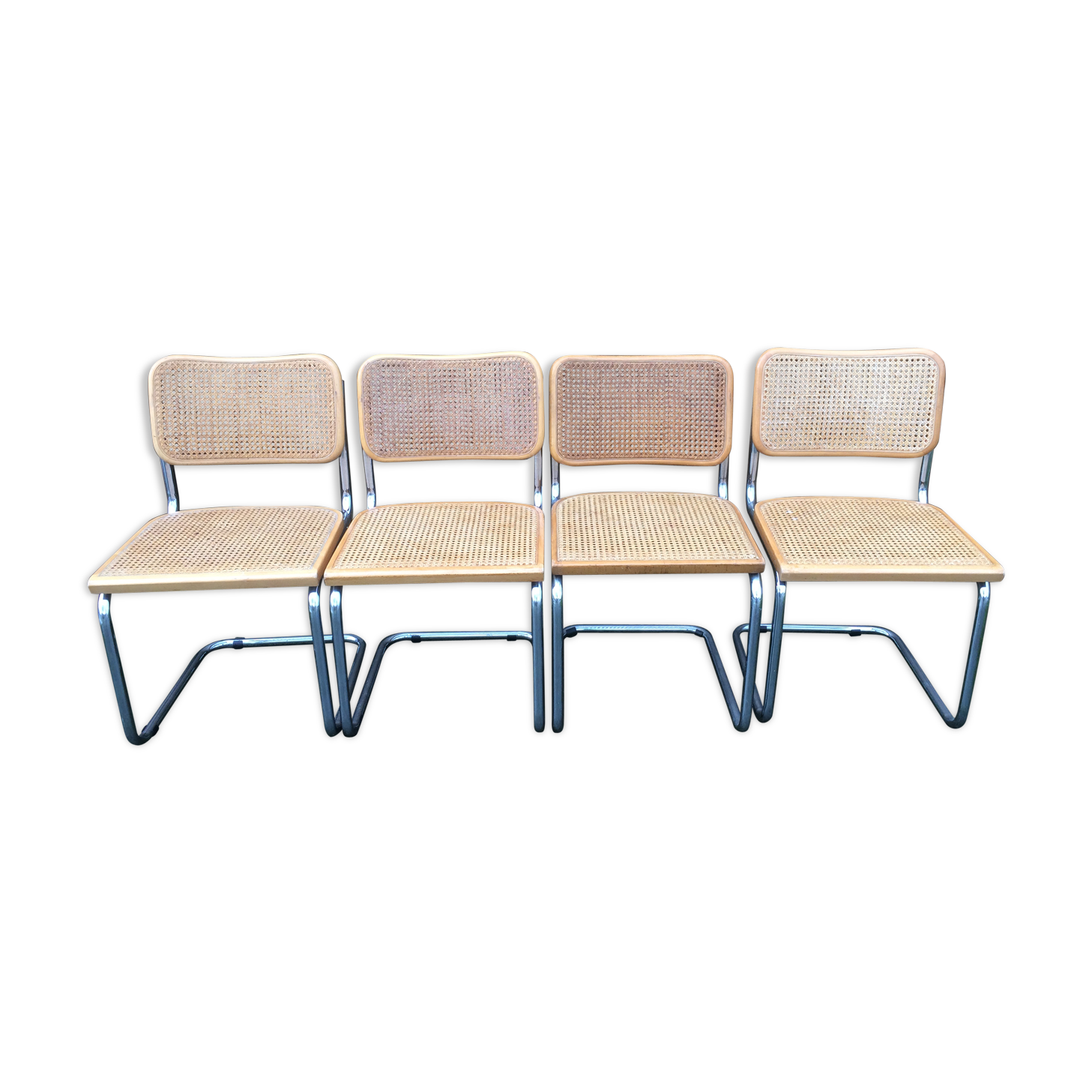 Lot de 4 chaises Breuer cesca B32