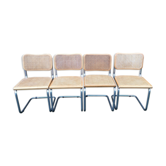 Lot de 4 chaises Breuer cesca B32