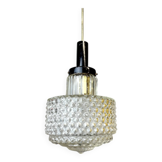 Mid Century small hobnail glass hanging ceiling lamp