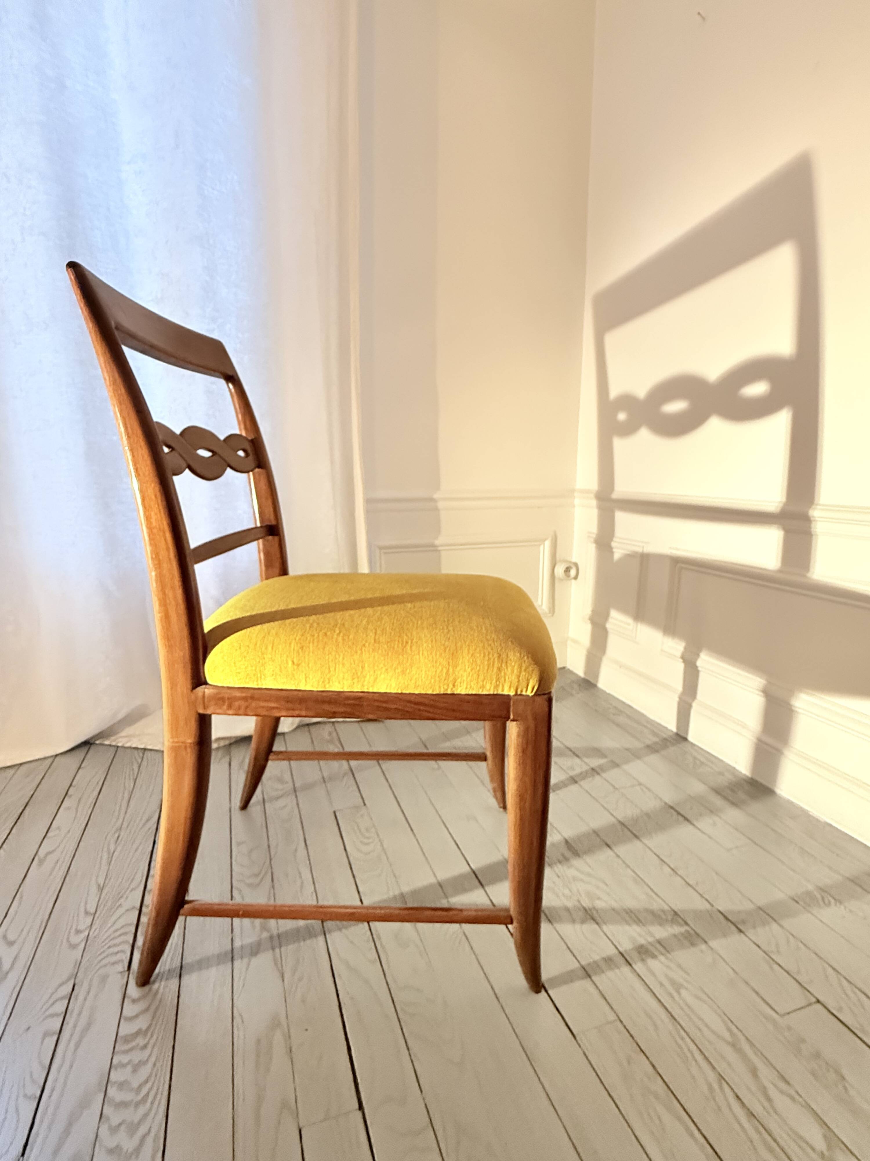 Chairs, set of 6 Paolo Buffa chairs by Mario Quarti