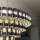 Chandelier in chrome metal tubes, 60s