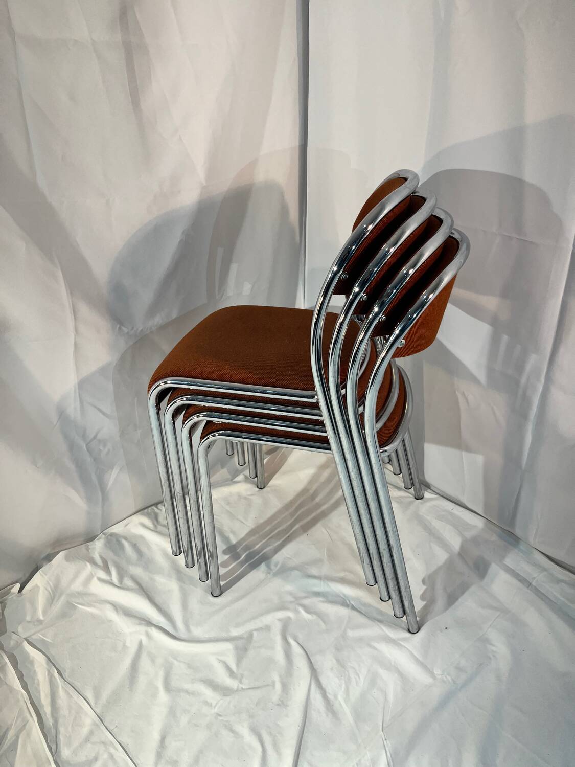 Chaises vintage chrome