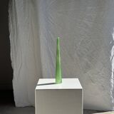Vintage polished green glass soliflore vase H32