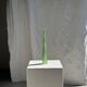 Vintage polished green glass soliflore vase H32