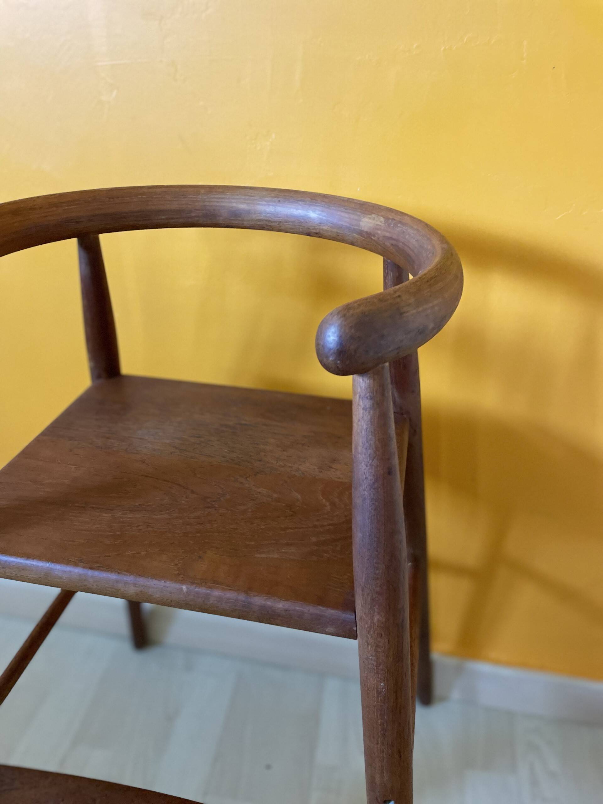 Danish Children's High Chair by Nanna Ditzel for Kold Savvaerk, 1950s
